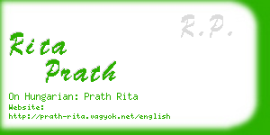 rita prath business card